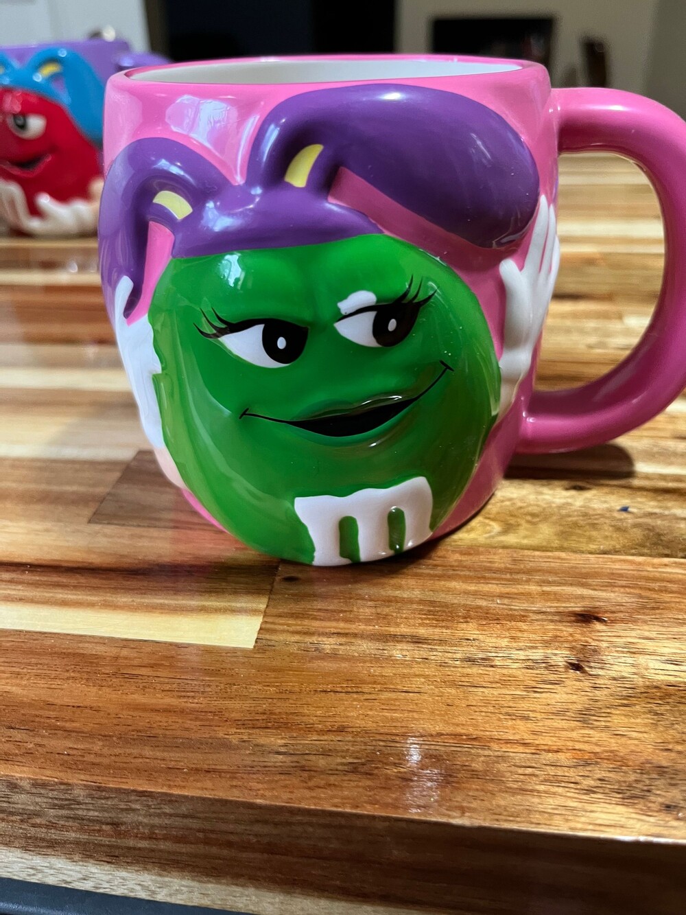 Galerie Green M&M 3D Character Mug Pink Ceramic Collectible